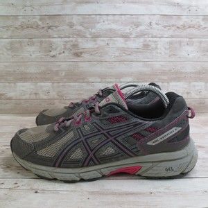 Asics Shoes Womens 10 Wide Gray Athletic Hiking Trail Running Gel Venture 6 *